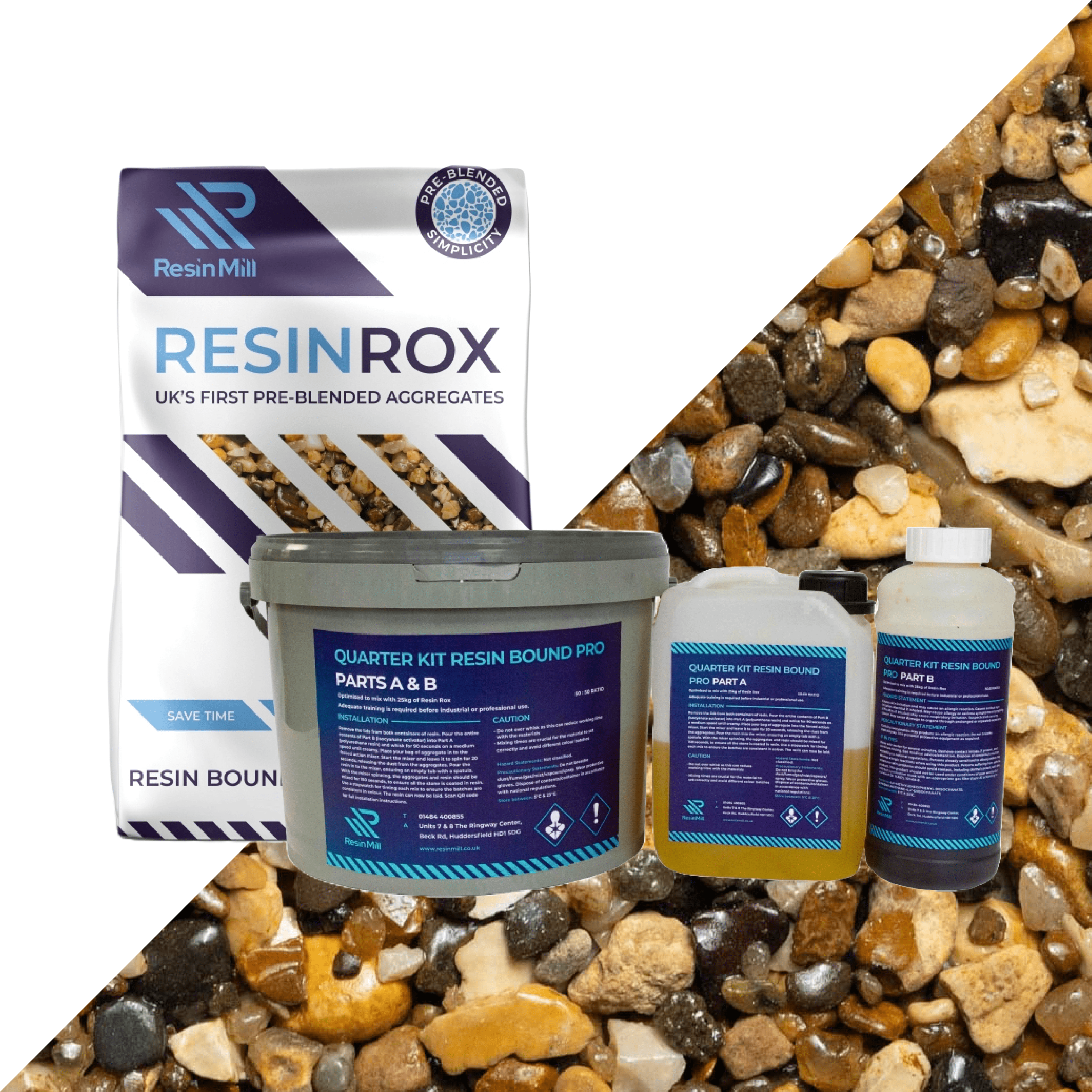 Honeycomb Quarter Kit Non-UV PRO + Resin Rox 1-5mm - Resin Mill