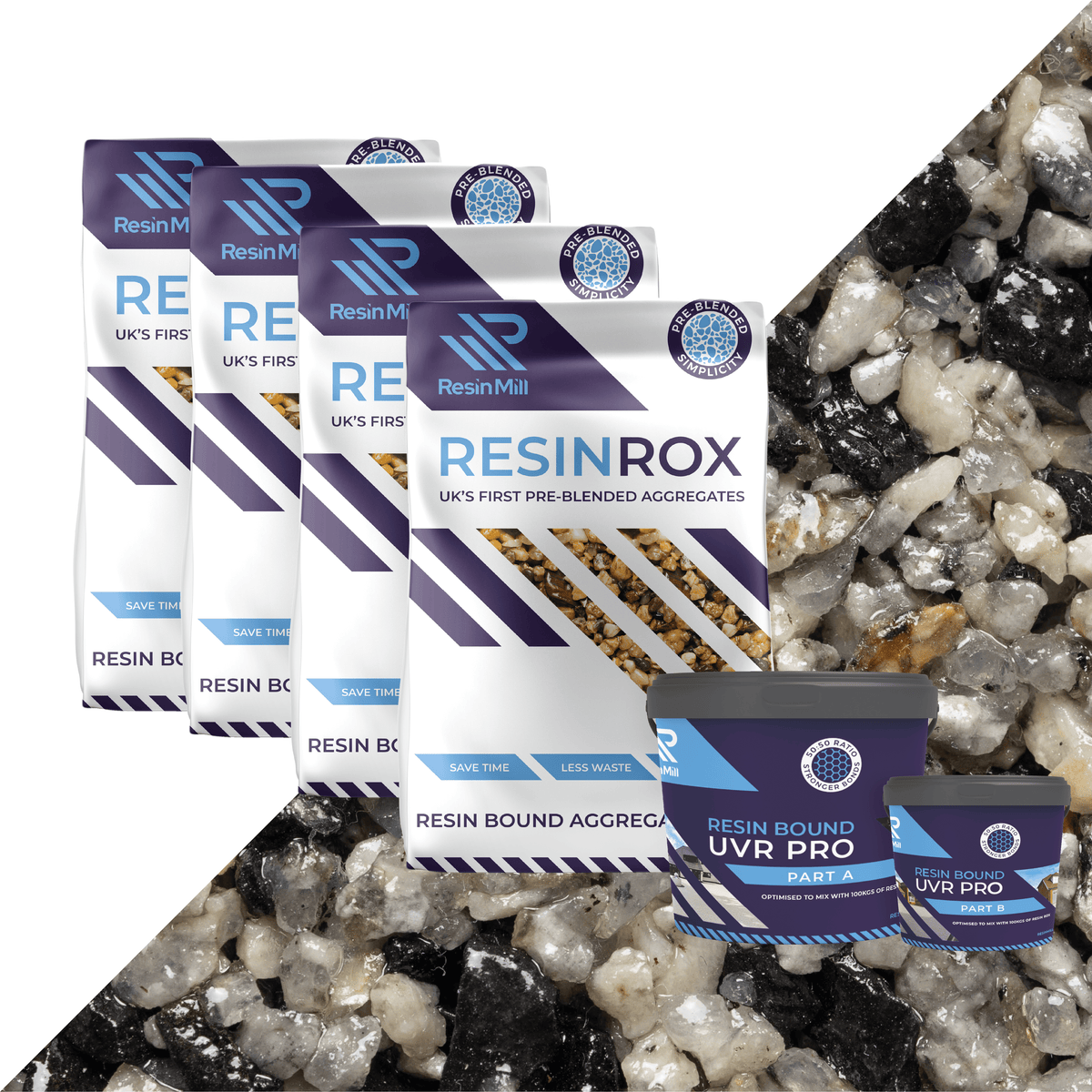 Levana resin bound aggregate blend
