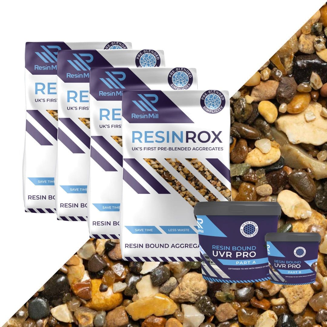 Honeycomb resin bound aggregate blend