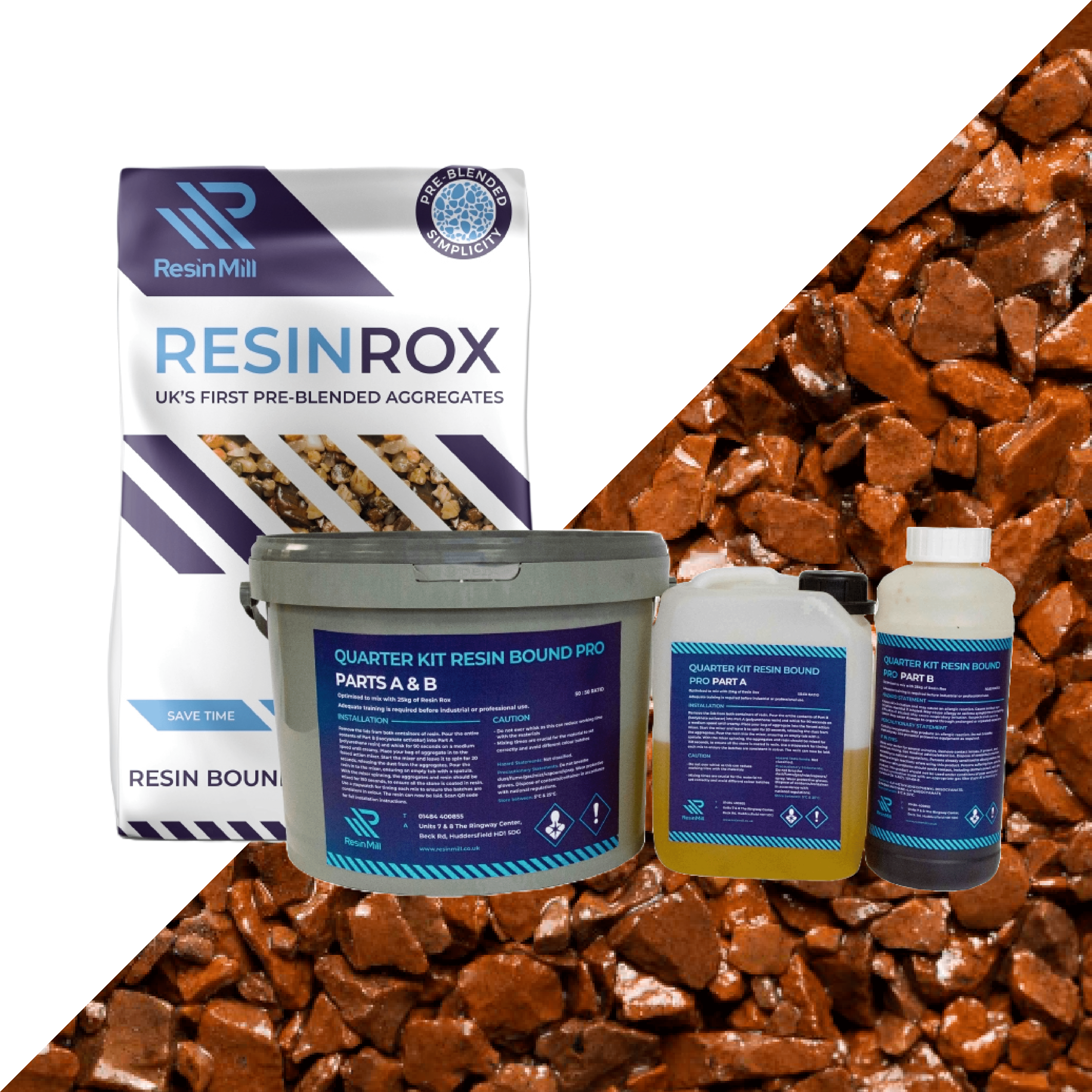 Rosso Luna Quarter Kit Non-UV PRO + Resin Rox 1-5mm - Resin Mill